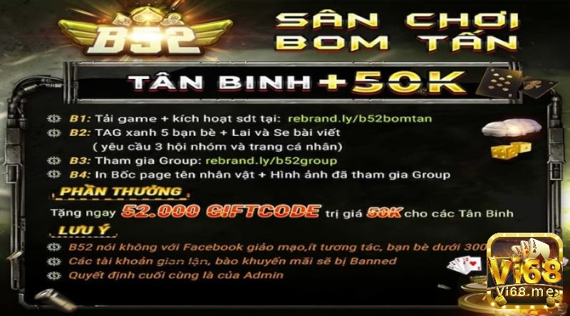 Khuyến mãi siêu hấp dẫn dành cho cược thủ khi chơi danh bai 52