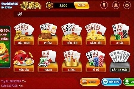 Tai game đánh bài đổi thưởng hay nhất tại web Vi68