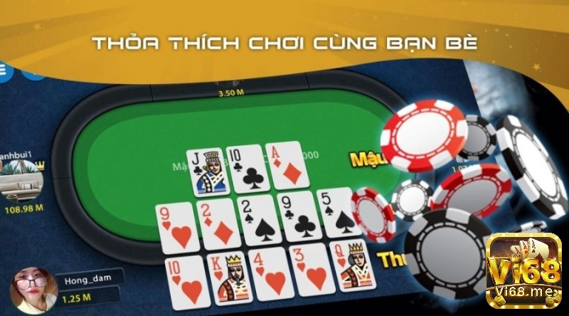  Phiên bản game danh bai BEME sử dụng màu xanh lam làm màu chủ đạo