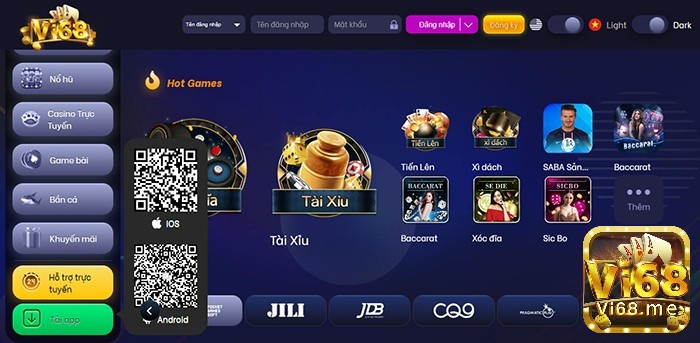 Tải và cai dat game danh bai vi68 tại đây