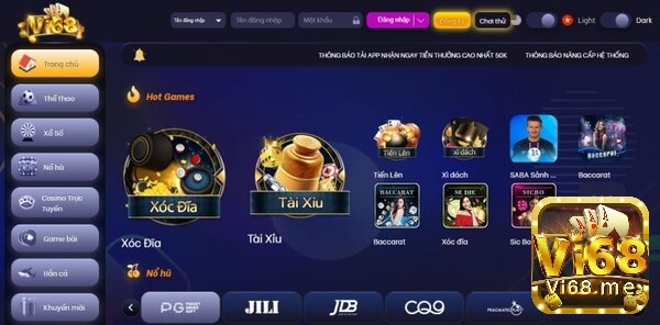 Nhà cái Vi68 được nhiều game thủ lựa chọn