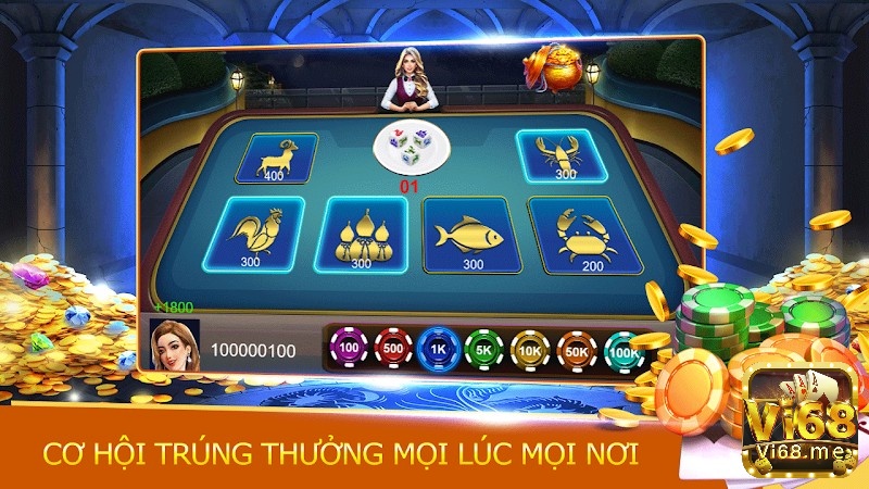 Bầu cua trực tuyến Vi68 là một trong những trò chơi may rủi rất được yêu thích