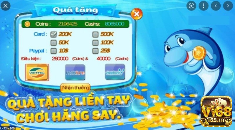 Hướng dẫn đổi thưởng thẻ cào từ game bắn cá đổi thẻ Vi68