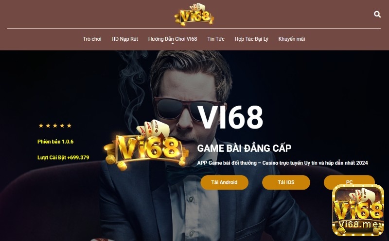 Vi68 là sân chơi game bài đổi tiền mặt uy tín hàng đầu